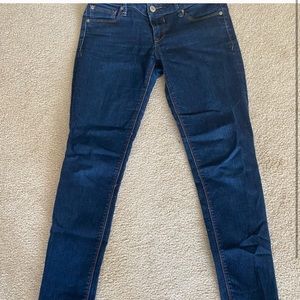 Express dark skinny jeans regular length